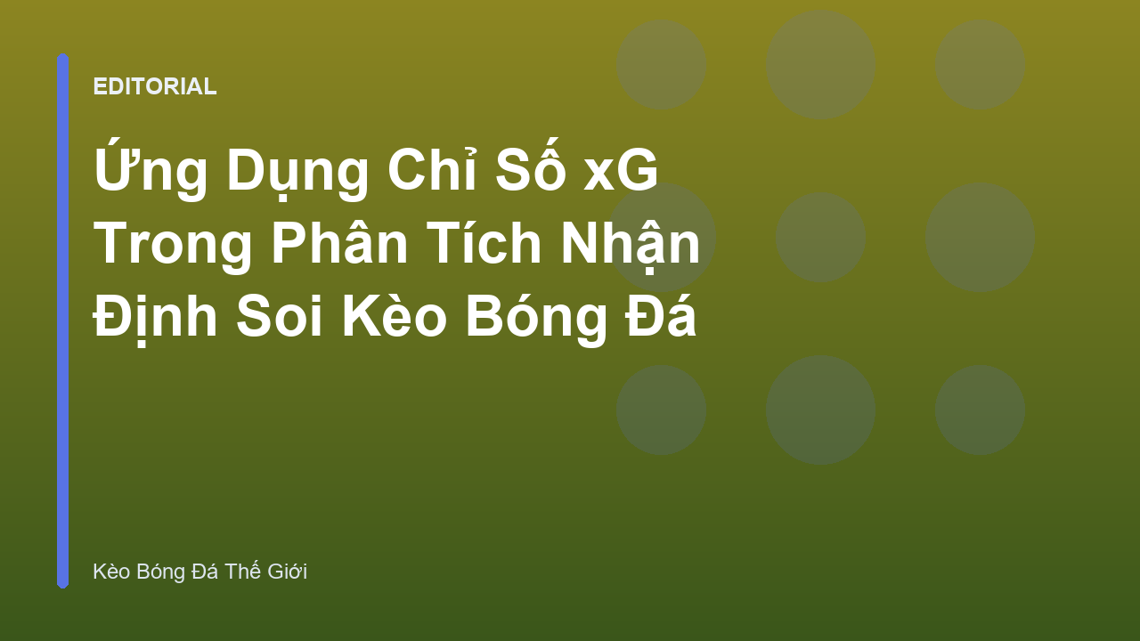Biểu đồ minh họa chỉ số bàn thắng kỳ vọng xG trong bóng đá